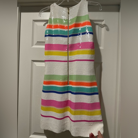 Girls' Multicolor Stripe Sleeveless Dress - Picture 2 of 3